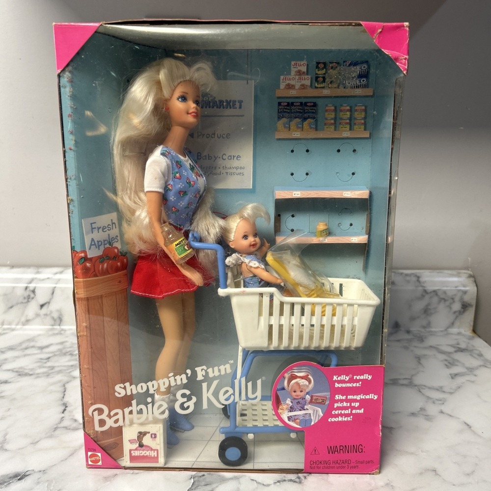1995 SHOPPIN' FUN BARBIE & KELLY -15756 - ORIGINAL BOX UNOPENED